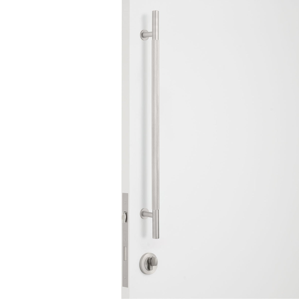 Manovella Entrance Roller Lock Kit - Charmian Pull-Brushed Nickel