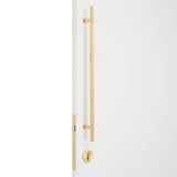 Manovella Entrance Roller Lock Kit - Charmian Pull-Satin Brass