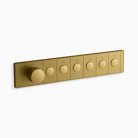 KOHLER Anthem™ Recessed Mechanical Thermostatic Control Panel - Six Outlets (6OT)