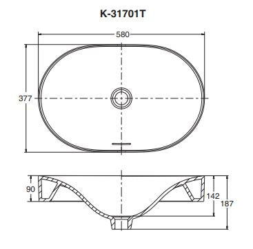 KOHLER Chalice Oval Vessels Basin