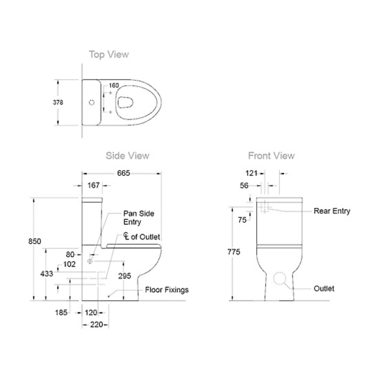 KOHLER Dual Side Entry Toilet Suite
