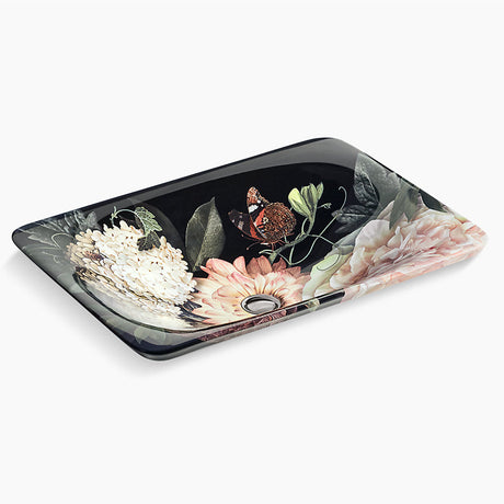 KOHLER Dutchmaster Blush Floral Carillon Self Rimming Basin Rectangle (370x536x156mm)