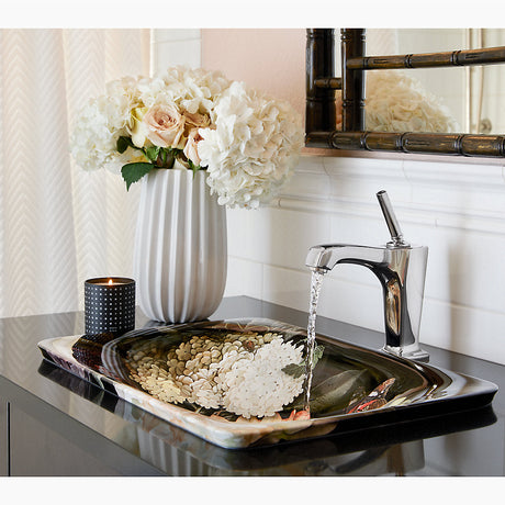 KOHLER Dutchmaster Blush Floral Carillon Self Rimming Basin Rectangle (370x536x156mm)