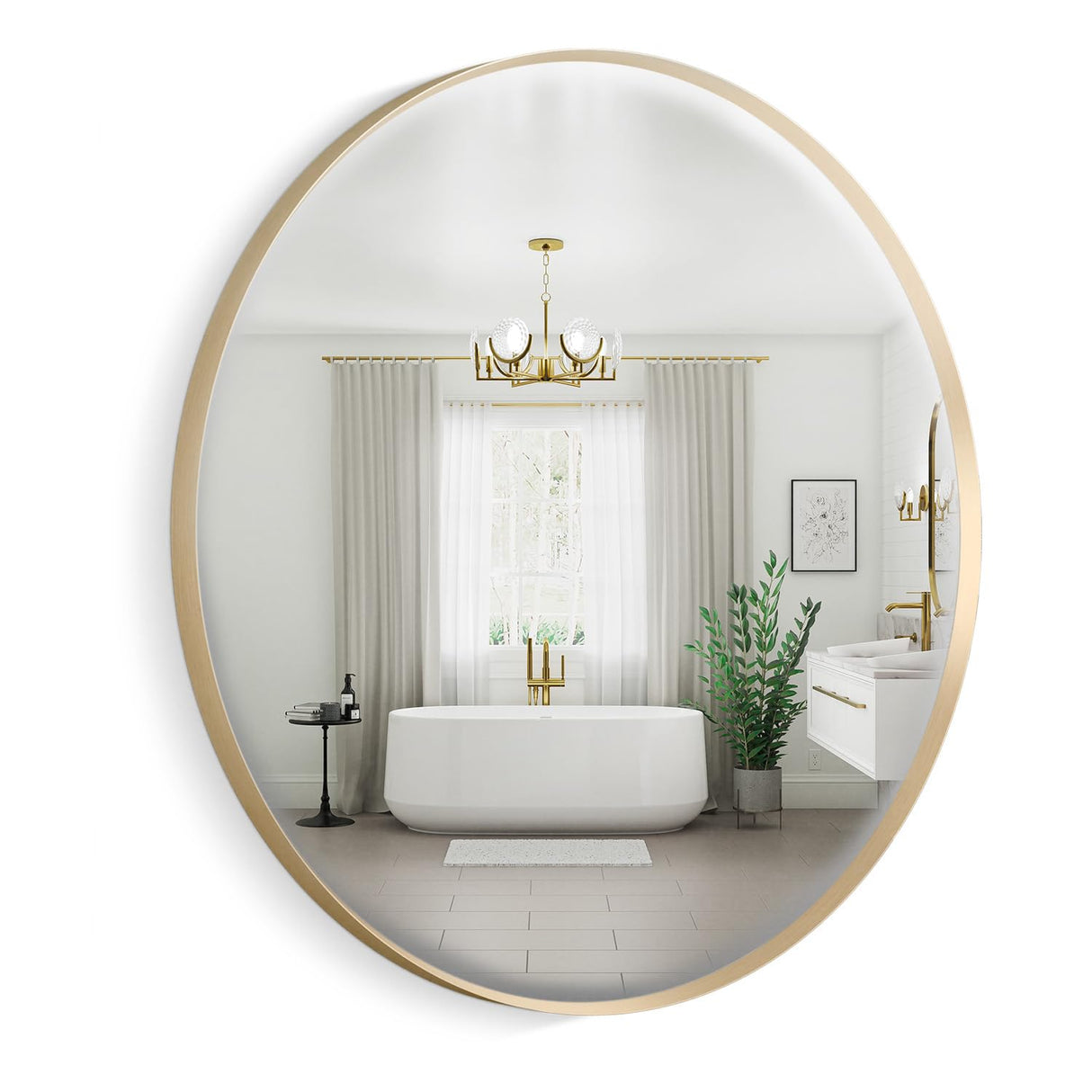KOHLER Essential Round Framed Decorative Mirror