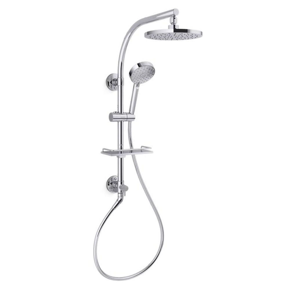 KOHLER HydroRail Rain Shower Round Column Premium - Polished Chrome