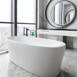 KOHLER Karing Lithocast Free Standing Bathtub Gloss White (1600mm / 1700mm)