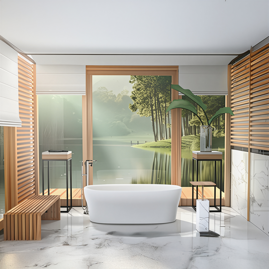 KOHLER Karing Lithocast Free Standing Bathtub Gloss White (1600mm / 1700mm)