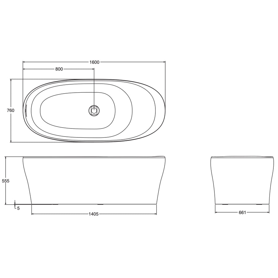 KOHLER Karing Lithocast Free Standing Bathtub Gloss White (1600mm / 1700mm)