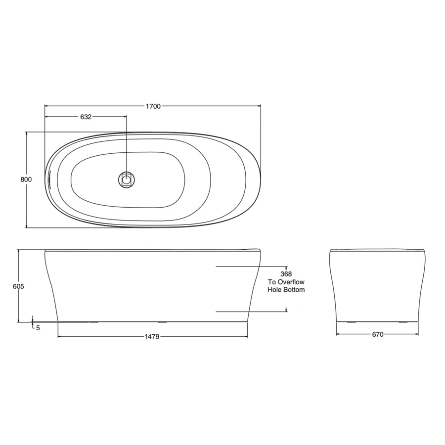 KOHLER Karing Lithocast Free Standing Bathtub Gloss White (1600mm / 1700mm)