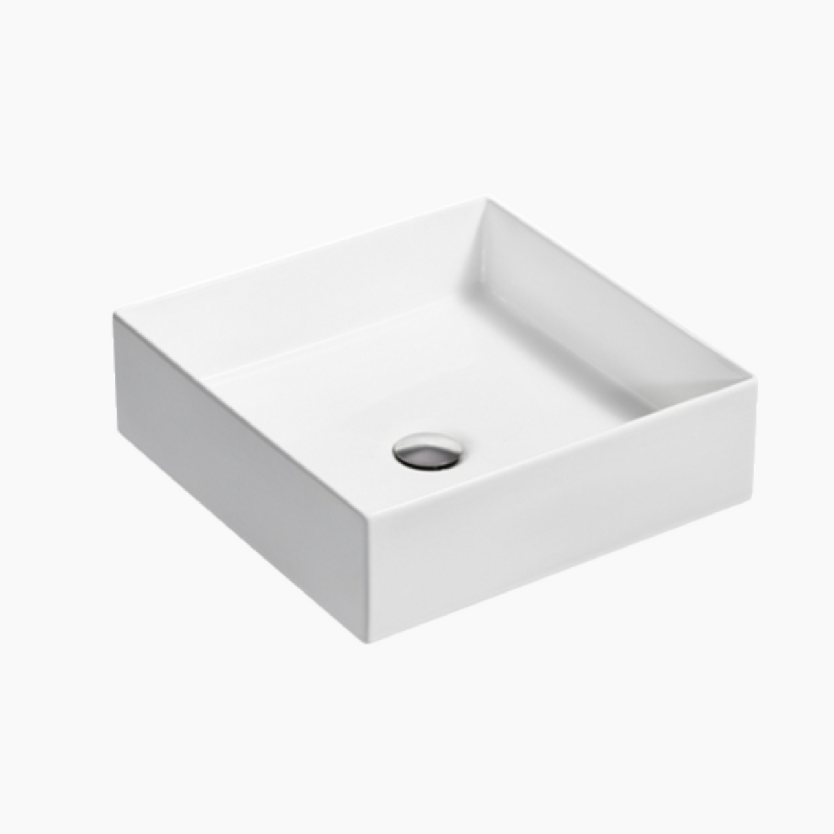 KOHLER Mica Square Slim Rim Basin (Gloss White/ Honed Black)