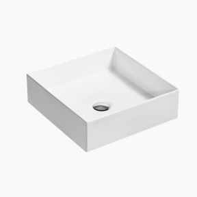 KOHLER Mica Square Slim Rim Basin (Gloss White/ Honed Black)