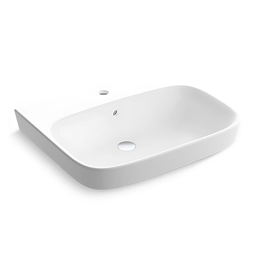 KOHLER ModernLife Rectangular Vessel Basin Overflow With Taphole
