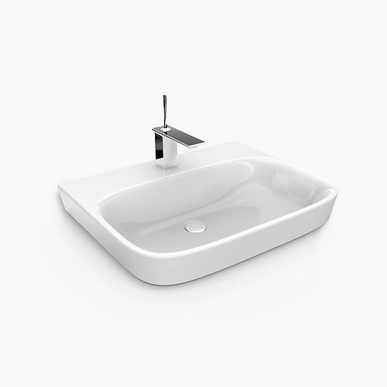 KOHLER ModernLife Rectangular Vessel Basin Overflow With Taphole