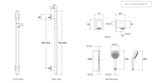 KOHLER Renew Geometric Slide Hand Shower With Rail - Polished Chrome