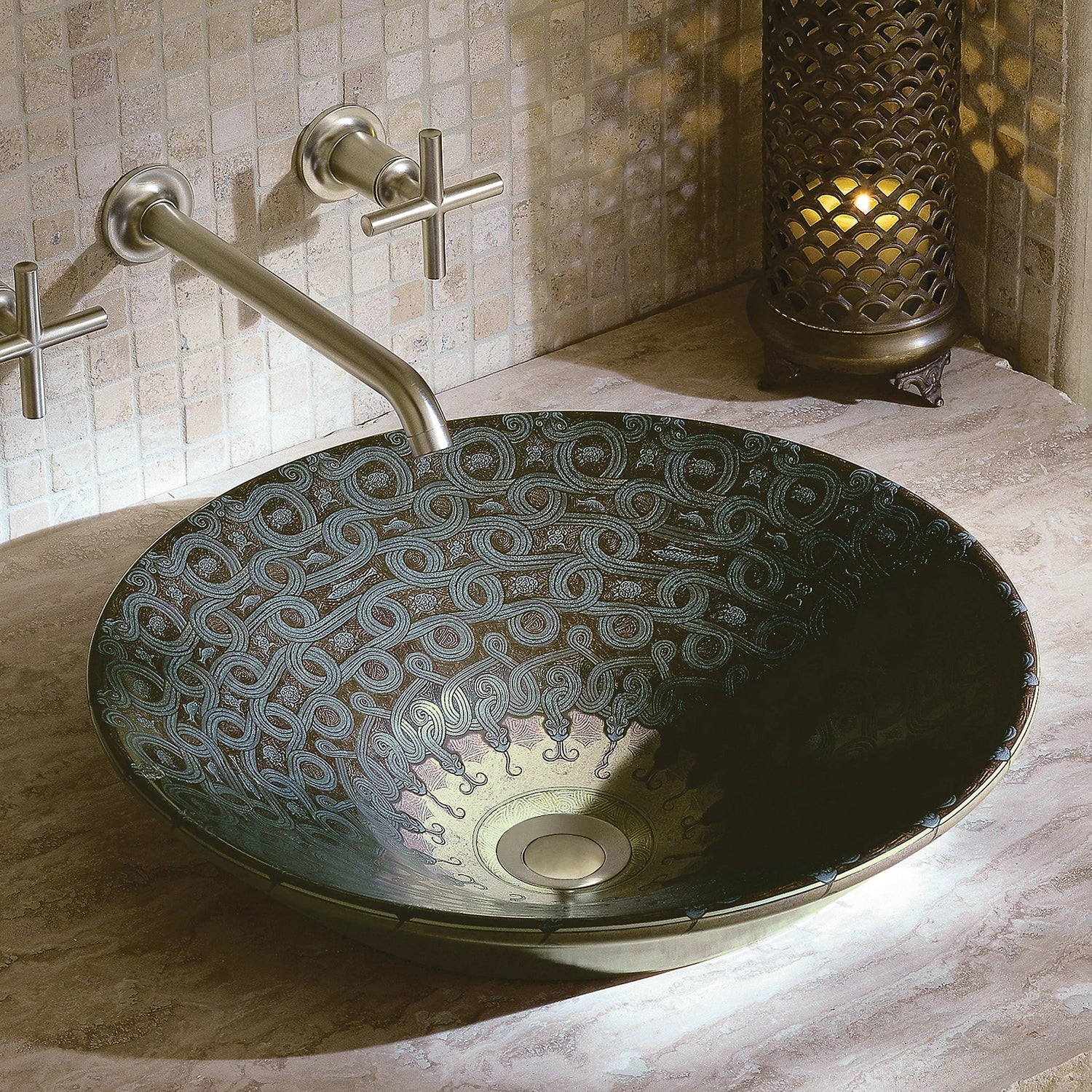 KOHLER Serpentine Bronze™ Conical Bell® Vessels Above Counter Basin Round (413mm)