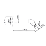 KOHLER Stillness Shower Arm (female thread) -Curved