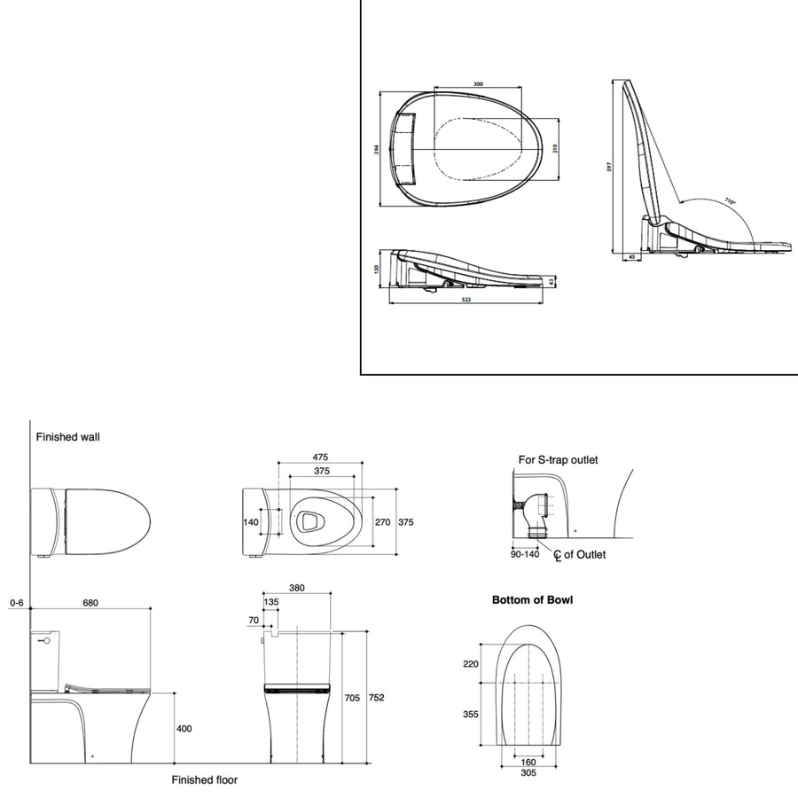 KOHLER Veil Back To Wall Toilet Suite With Electronic Bidet Seat