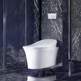 KOHLER Veil Intelligent Rimless Wall Hung Toilet With Bluetooth Remote Bidet Package Elongated Gloss White