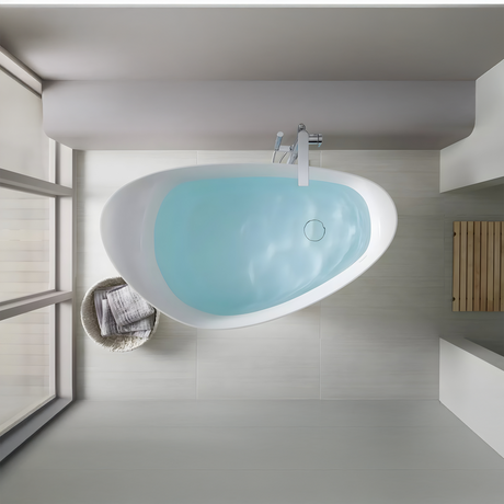 KOHLER Veil Lithocast Free Standing Bathtub Gloss White (1649mm)