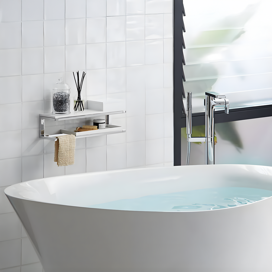 KOHLER Veil Lithocast Free Standing Bathtub Gloss White (1649mm)