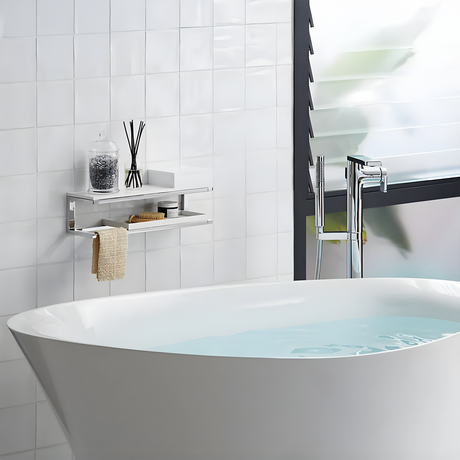 KOHLER Veil Lithocast Free Standing Bathtub Gloss White (1649mm)