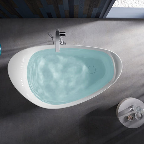 KOHLER Veil Lithocast Free Standing Bathtub Gloss White (1649mm)