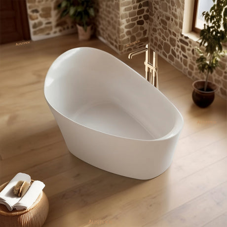 KOHLER Veil Lithocast Free Standing Bathtub Gloss White (1649mm)