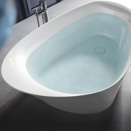 KOHLER Veil Lithocast Free Standing Bathtub Gloss White (1649mm)