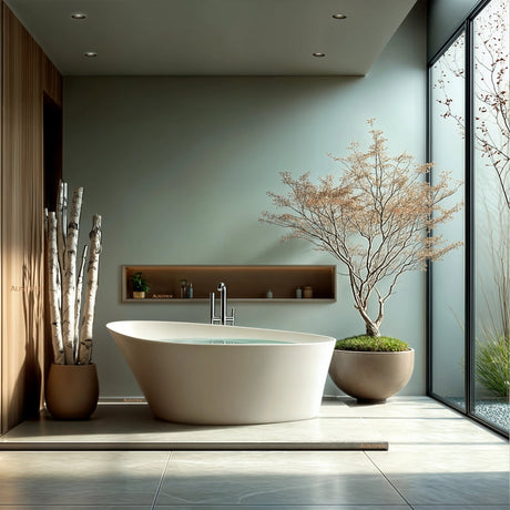 KOHLER Veil Lithocast Free Standing Bathtub Gloss White (1649mm)