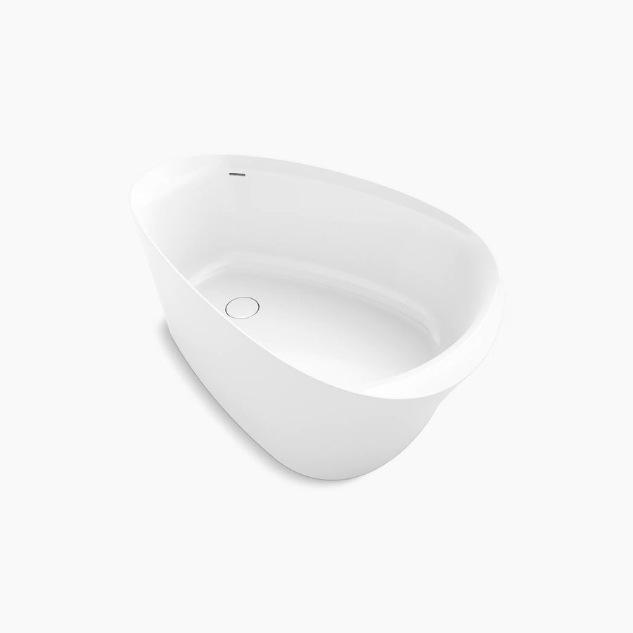 KOHLER Veil Lithocast Free Standing Bathtub Gloss White (1649mm)