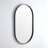 Poseidon Oval Framed Mirror 900/1000mm - Matte Black