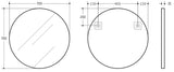 Poseidon Round Framed Mirror 600/700/800mm - Matte Black