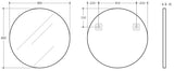 Poseidon Round Framed Mirror 600/700/800mm - Matte Black