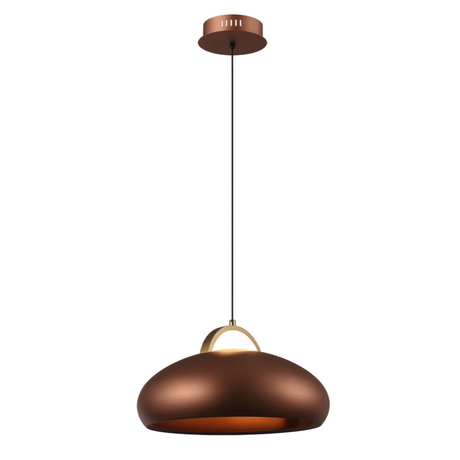 KUPOL: Interior LED Tri-CCT Dome with Brass Highlight Pendant Lights
