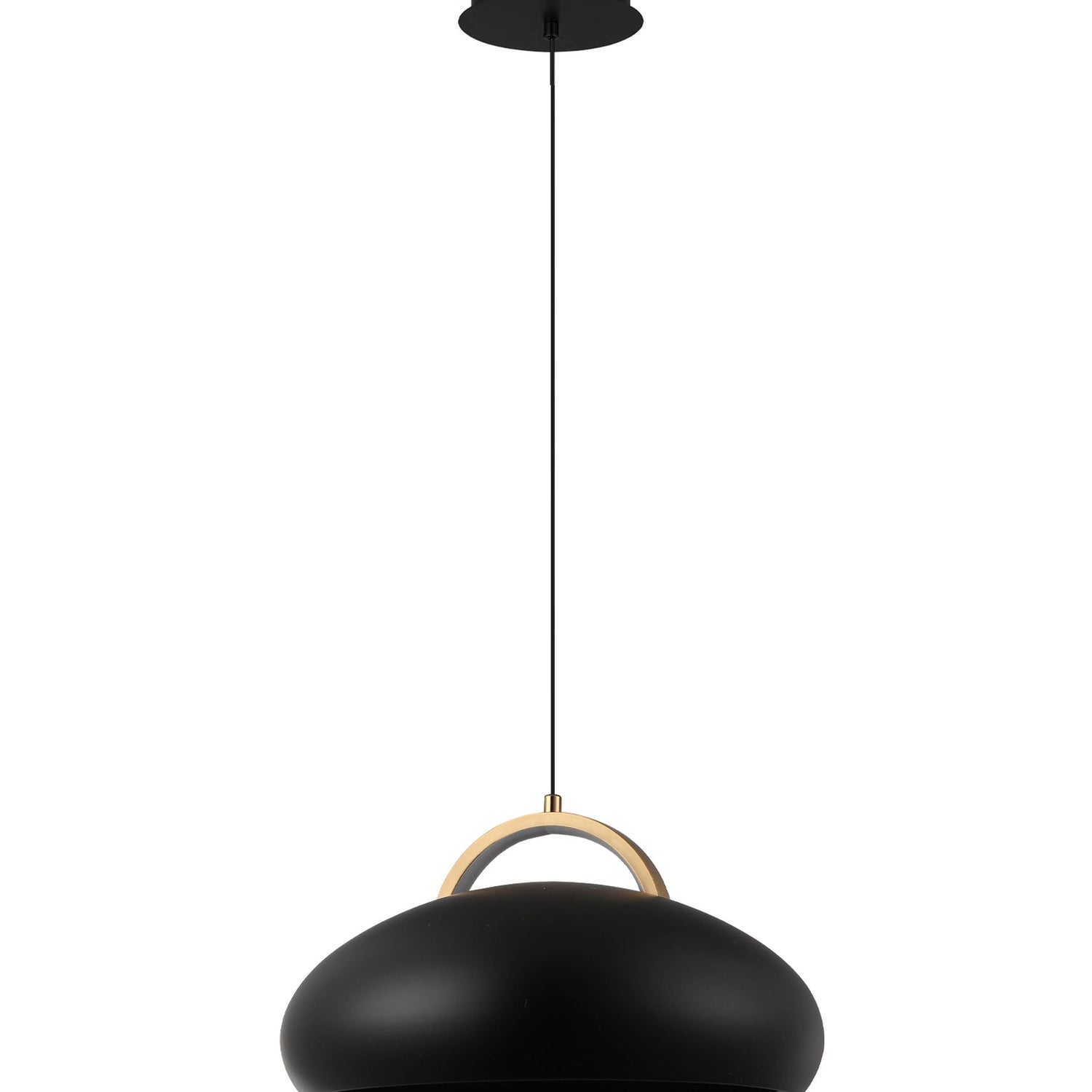 KUPOL: Interior LED Tri-CCT Dome with Brass Highlight Pendant Lights