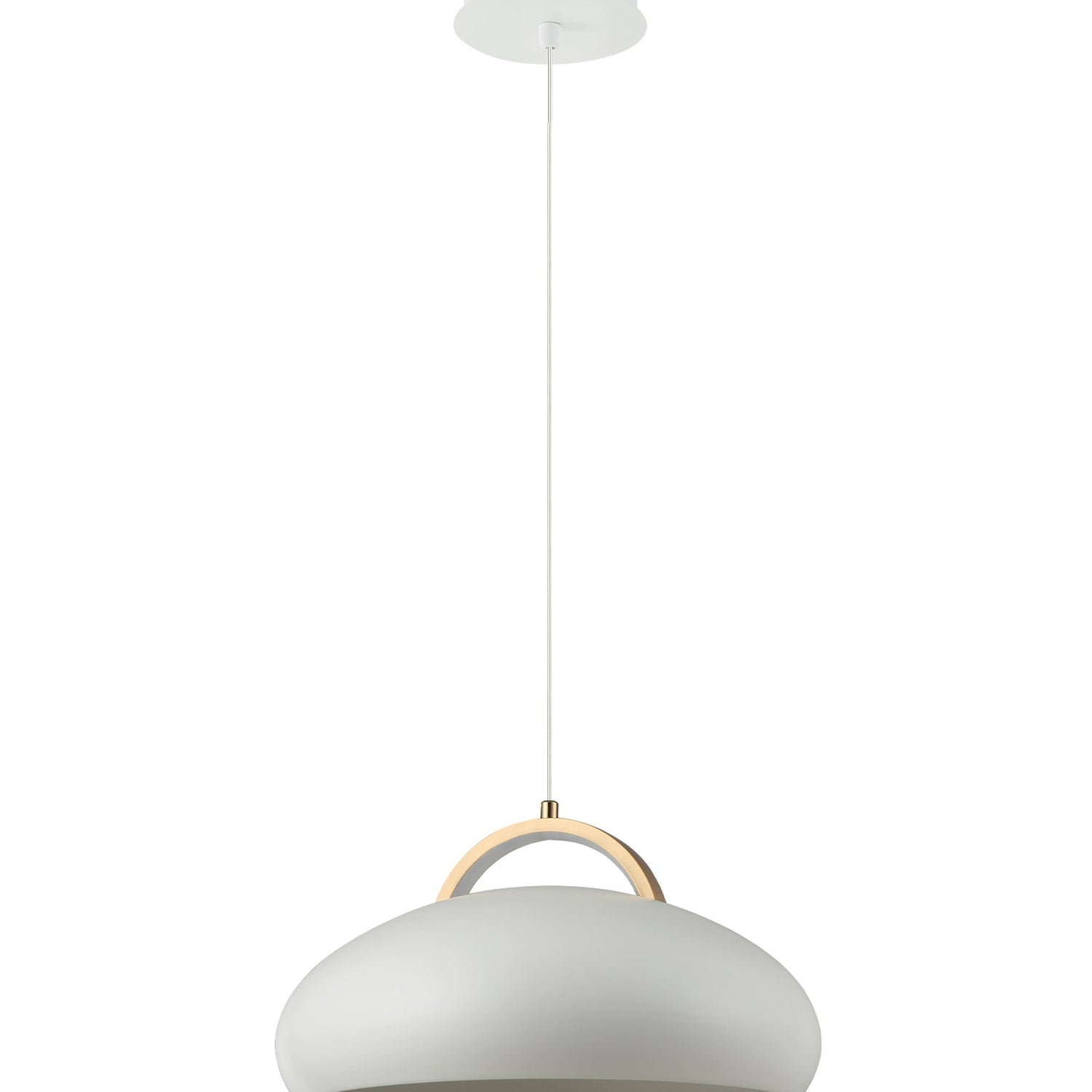 KUPOL: Interior LED Tri-CCT Dome with Brass Highlight Pendant Lights
