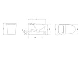 Kyoto Intelligent Wall Faced Floor Toilet (Porcelain White)