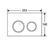 Geberit Kappa21 Flush Plate – Black Finish, Chrome Trim