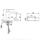 Kara Straight Spout Basin Mixer