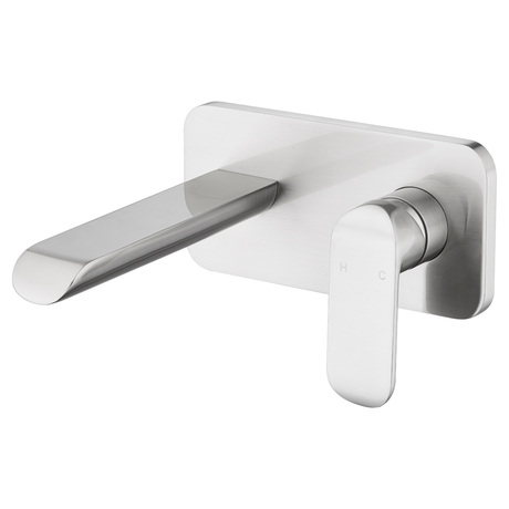Kara Wall Basin Mixer-Lead Free Brushed Nikel