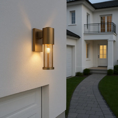 Kassel Wall Light Aged Brass IP44