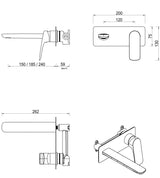 Kaza Wall-Spout Combo - 1P - TRIM KIT