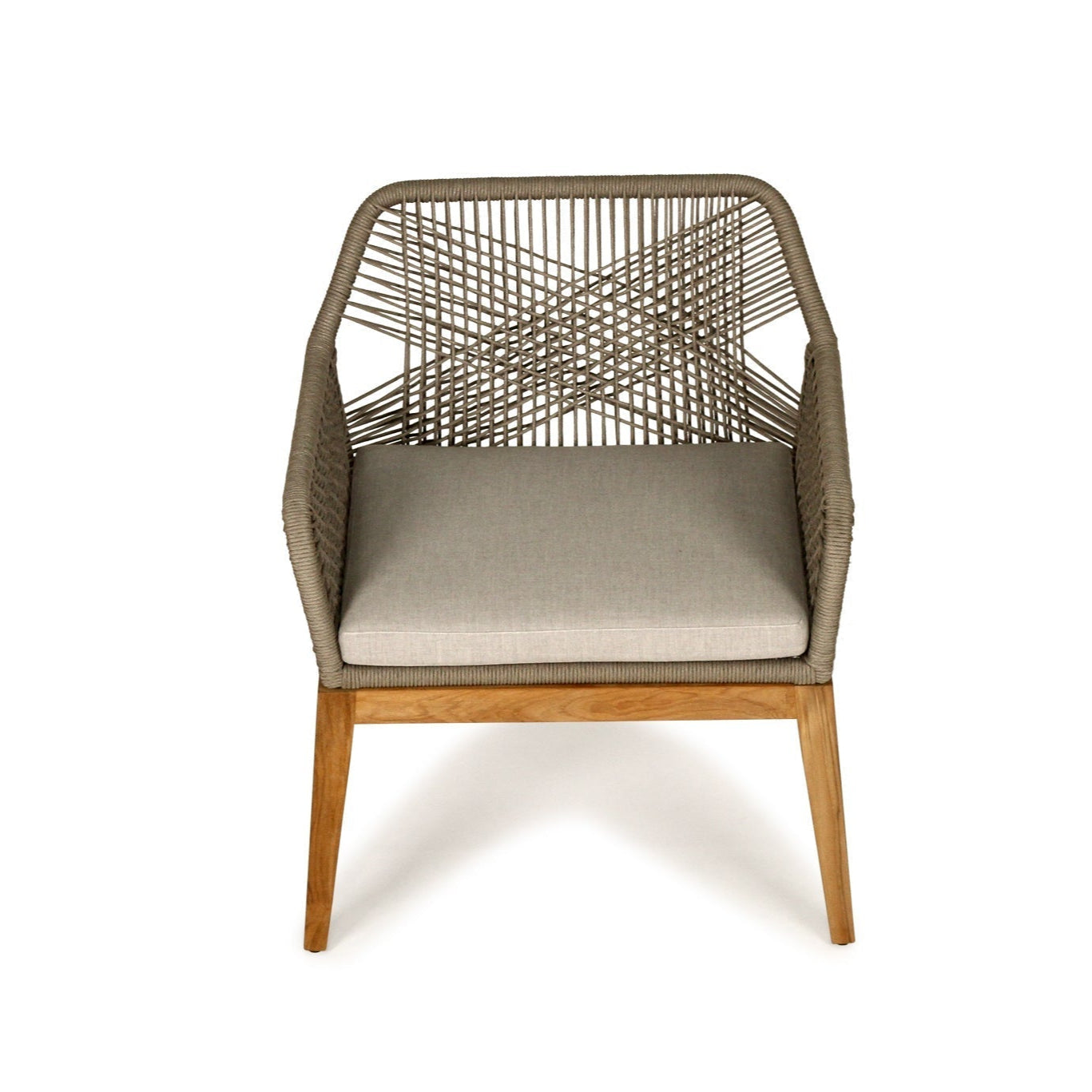 Keaton Largo Outpost Teak Dining Chair - Light Grey - 0.68m