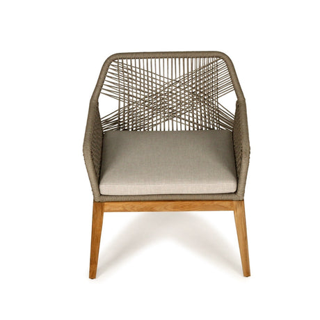 Keaton Largo Outpost Teak Dining Chair - Light Grey - 0.68m