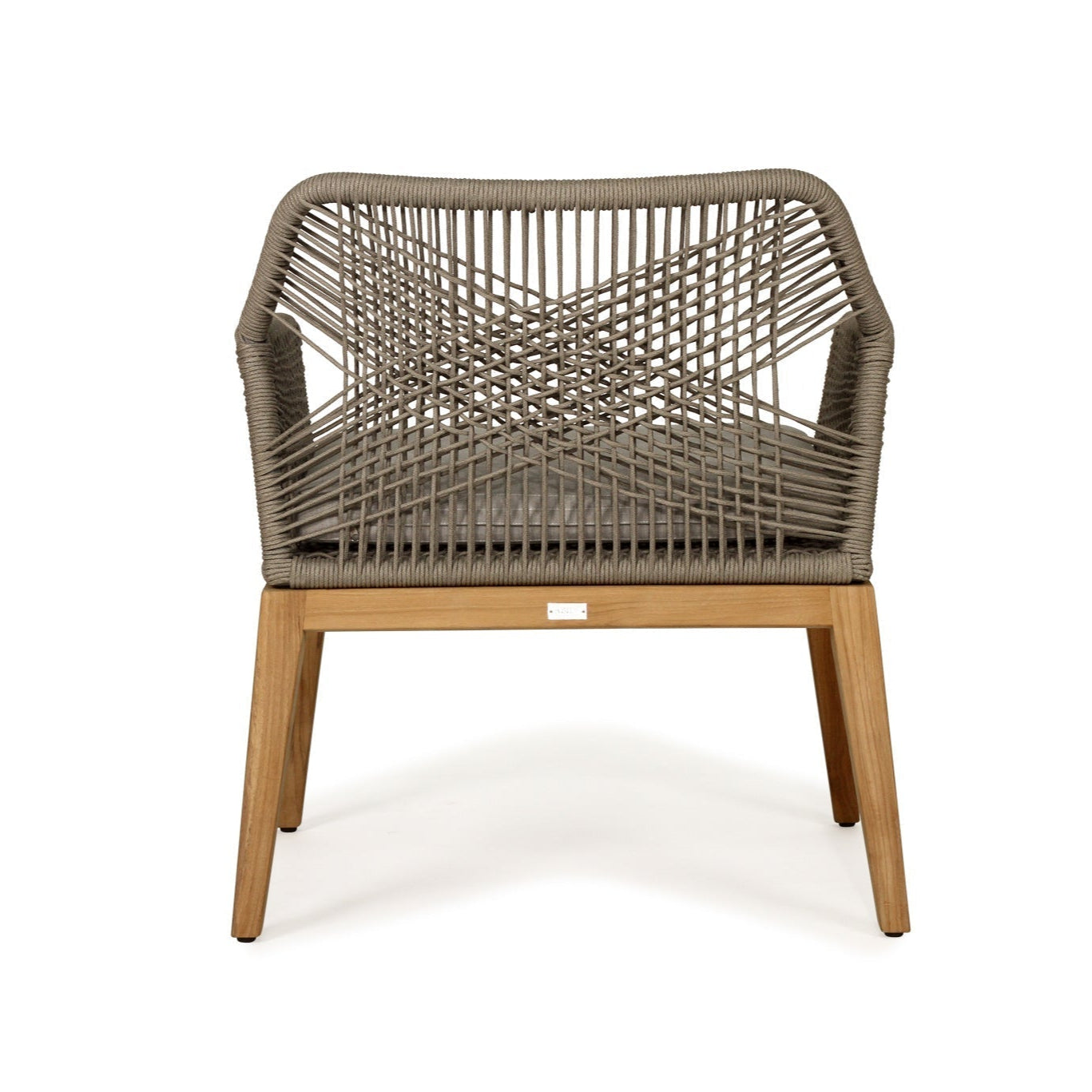 Keaton Largo Outpost Teak Dining Chair - Light Grey - 0.68m