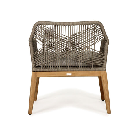 Keaton Largo Outpost Teak Dining Chair - Light Grey - 0.68m