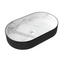 Kensington Basin Matte Black & Matte White Carrara (Oval:560x350X120)