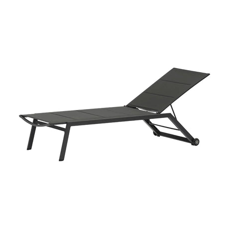 Kent Outdoor Aluminium Sun Lounger in Charcoal/White