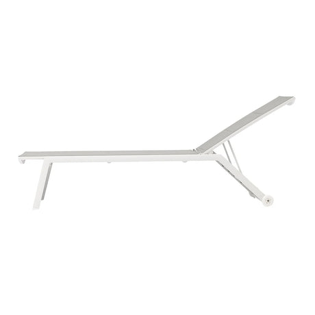 Kent Outdoor Aluminium Sun Lounger in Charcoal/White