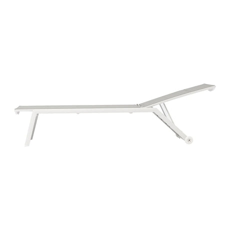 Kent Outdoor Aluminium Sun Lounger in Charcoal/White